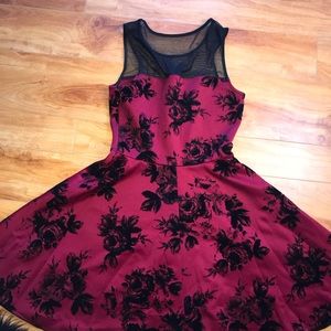 Burgundy Rose dress